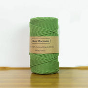 Premium : Macramé wire 3mm of 100m color Light Green leaf