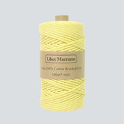 Premium: 3mm macramé thread 100m color Lemon Yellow