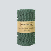 Premium : Macramé cord 3mm of 100m color Green